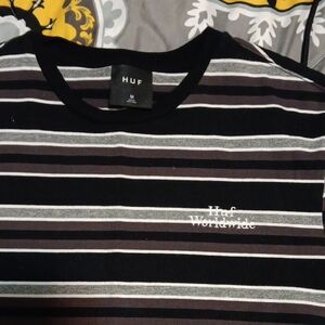 HUF Monochrome Striped Tee